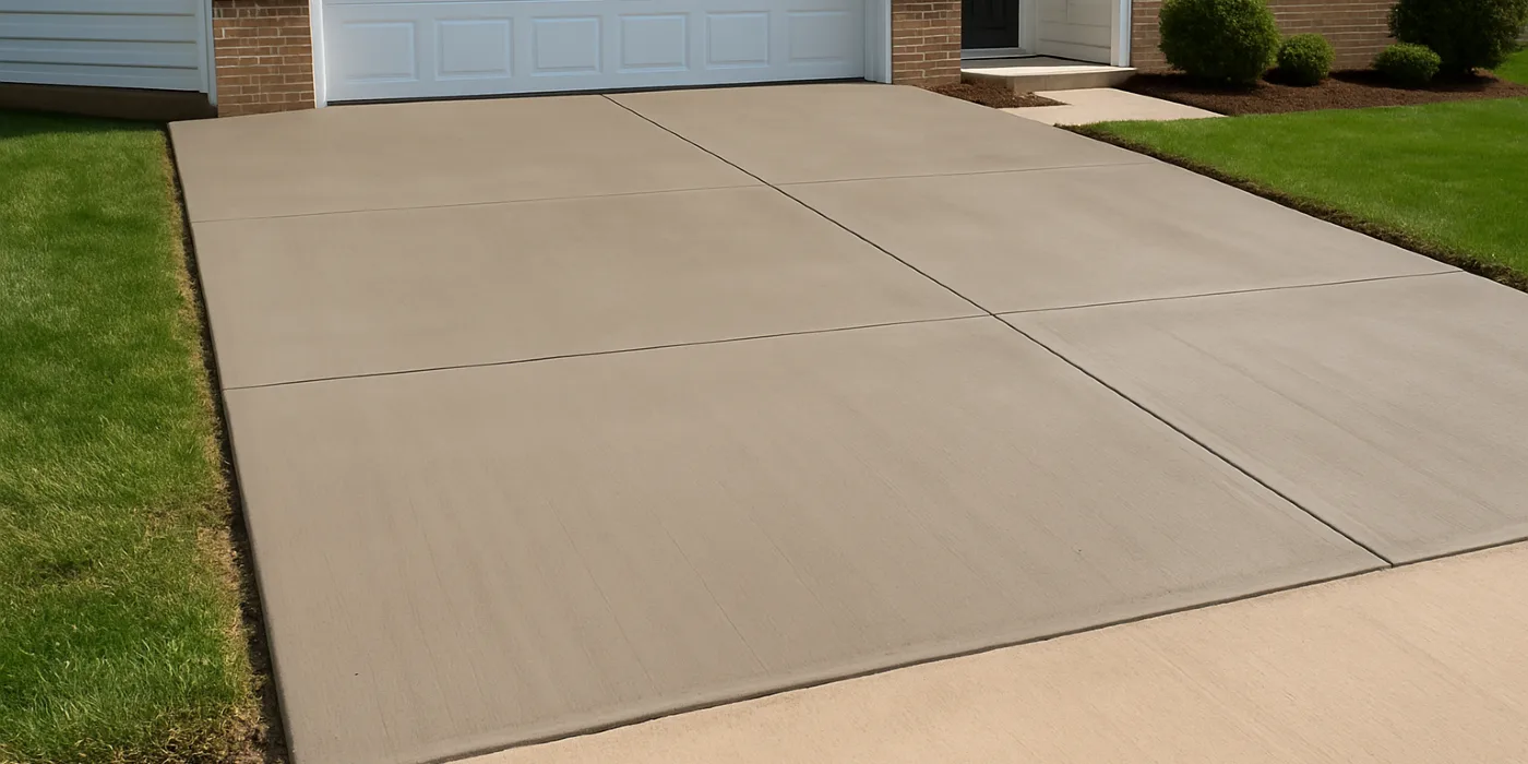 a brand new concrete driveway from DHB Concrete Contractor Fort Worth in Keller, TX - Keller TX
