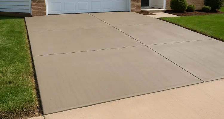 a brand new concrete driveway from DHB Concrete Contractor Fort Worth in Keller, TX - Keller TX