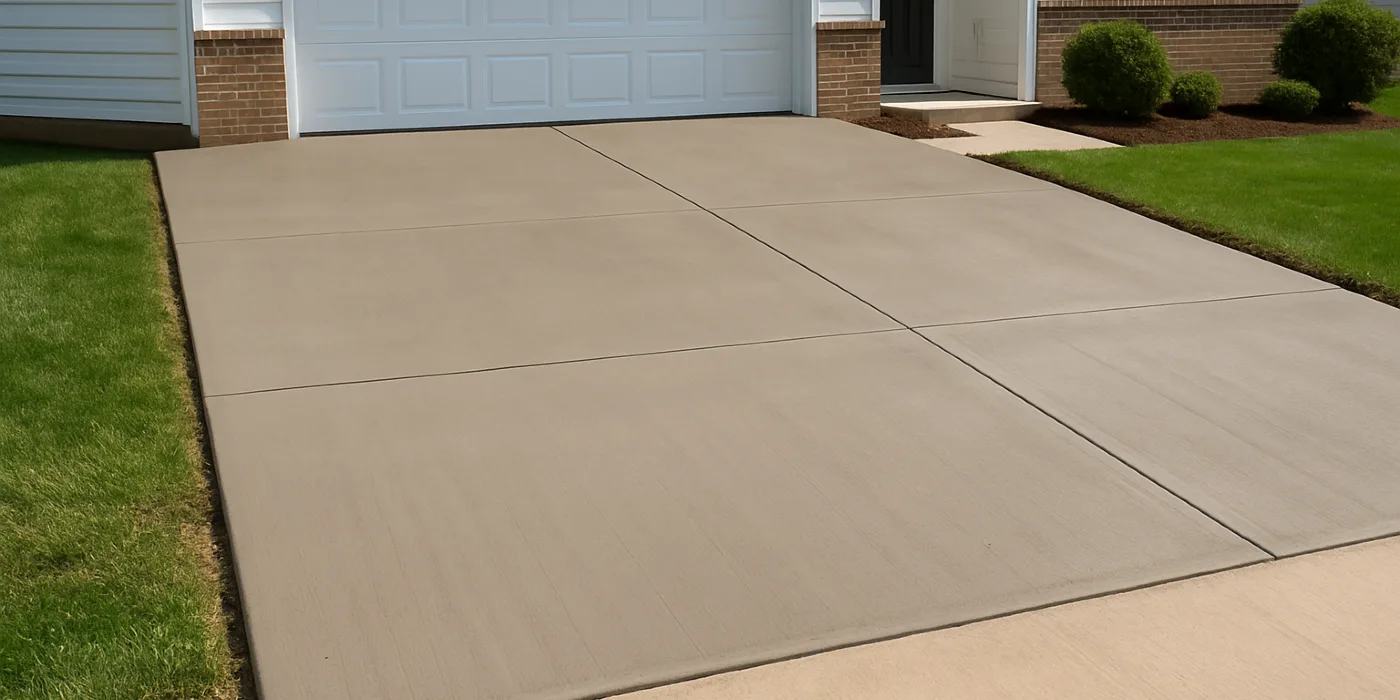 a brand new concrete driveway from DHB Concrete Contractor Fort Worth in Fort Worth, TX - Residential concrete repair