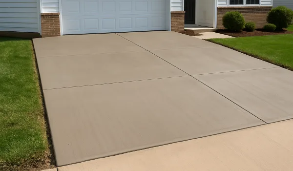 a brand new concrete driveway from DHB Concrete Contractor Fort Worth in Fort Worth, TX - Residential concrete repair